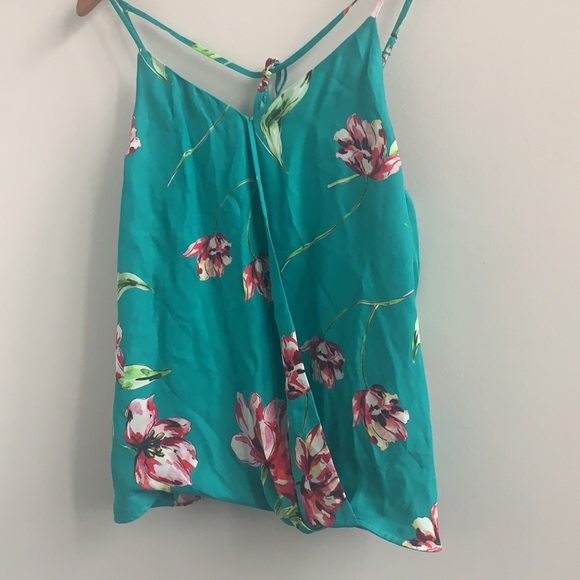 Parker Floral Print Silk Wrap Front Tank - Picture 5 of 16